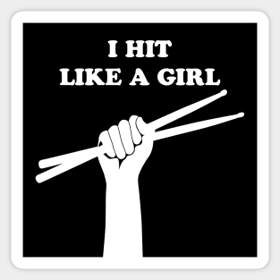 I Hit Like a Girl Sticker